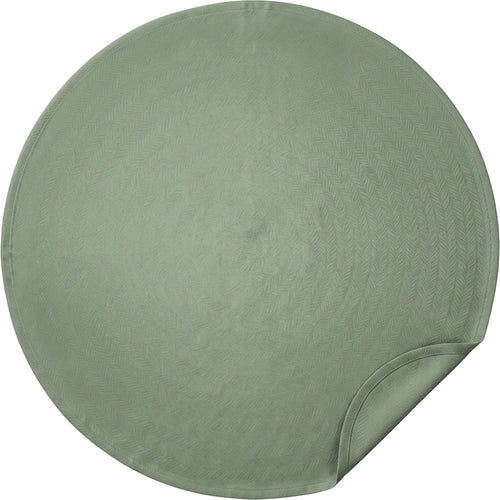 Covle Round Jacquard Tablecloth 180 cm Sage - Product view