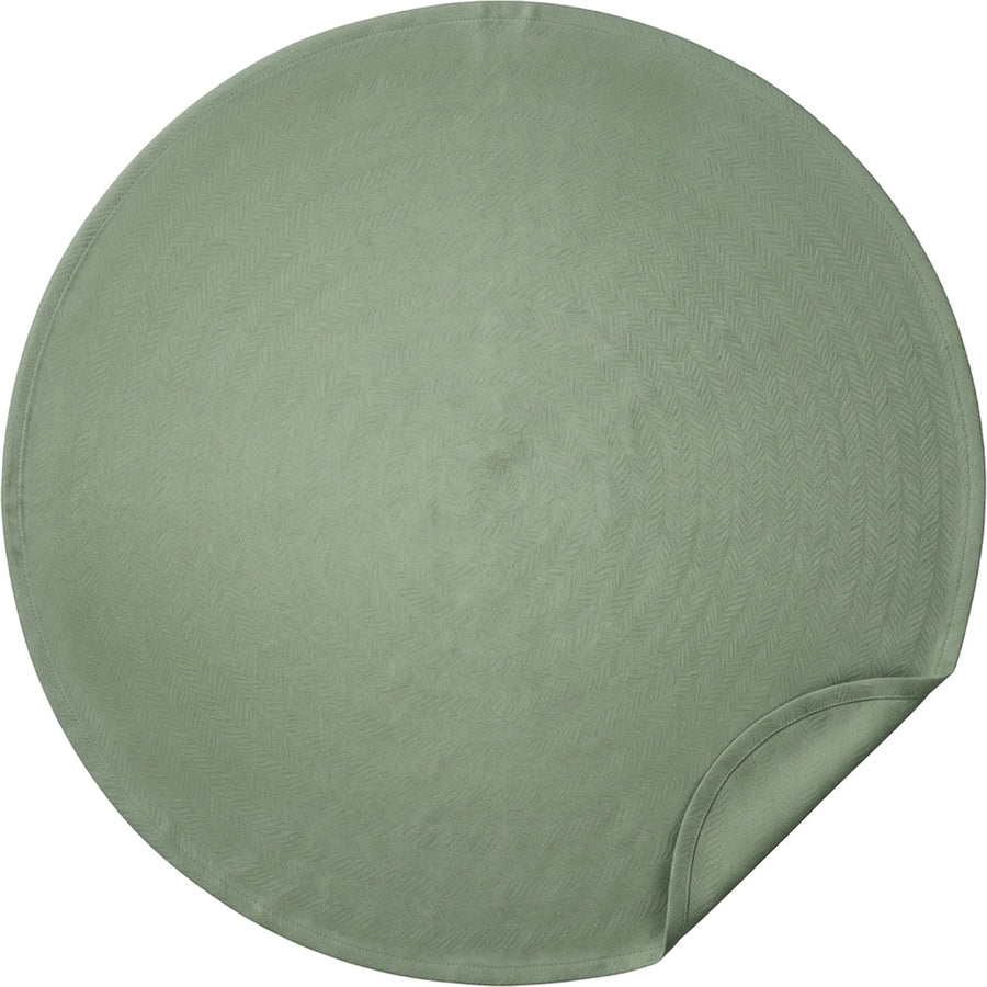 Covle Round Jacquard Tablecloth 180 cm Sage